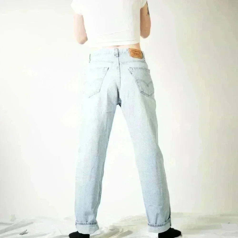 True Vintage 90s Levi 550s Faded Distressed Stonewash Denim Jeans - Picture 8 of 12